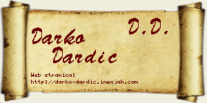 Darko Dardić vizit kartica